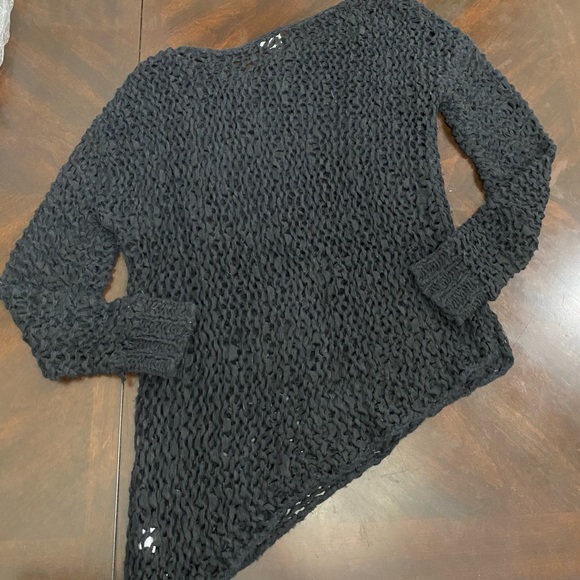 Helmut Lang black asymmetric woven tunic - Picture 2 of 5